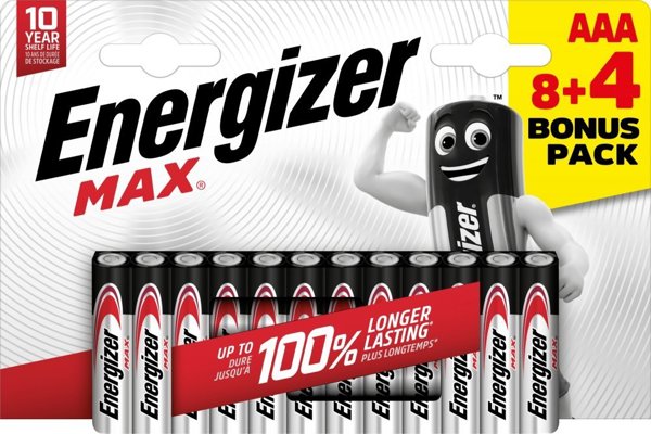 Energizer Energizer LR03/12 Max AAA 8+4 δωρεάν 14265344 7638900438246