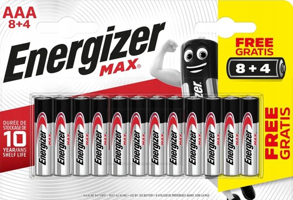 Energizer Energizer LR03/12 Max AAA 8+4 δωρεάν 14265344 7638900438246