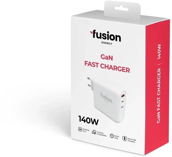 Φορτιστής GaN 140W USB-C / USB-A / 3A Λευκό