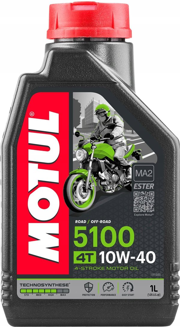 Motul Λάδι Κινητήρα Μοτοσυκλέτας 5100 10W-40 4T 1L