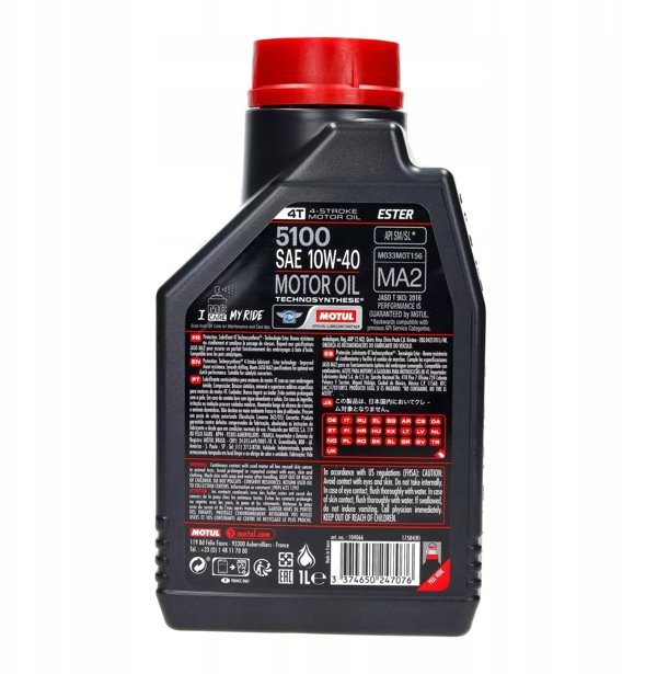 Motul Λάδι Κινητήρα Μοτοσυκλέτας 5100 10W-40 4T 1L