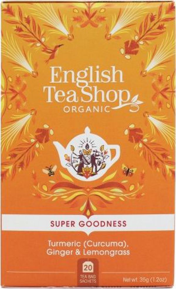 English Tea Sho Βότανο για τσάι με τζίντζερ, κουρκουμά και λεμονοχόρτο BIO (20x1,75) 35 γρ.