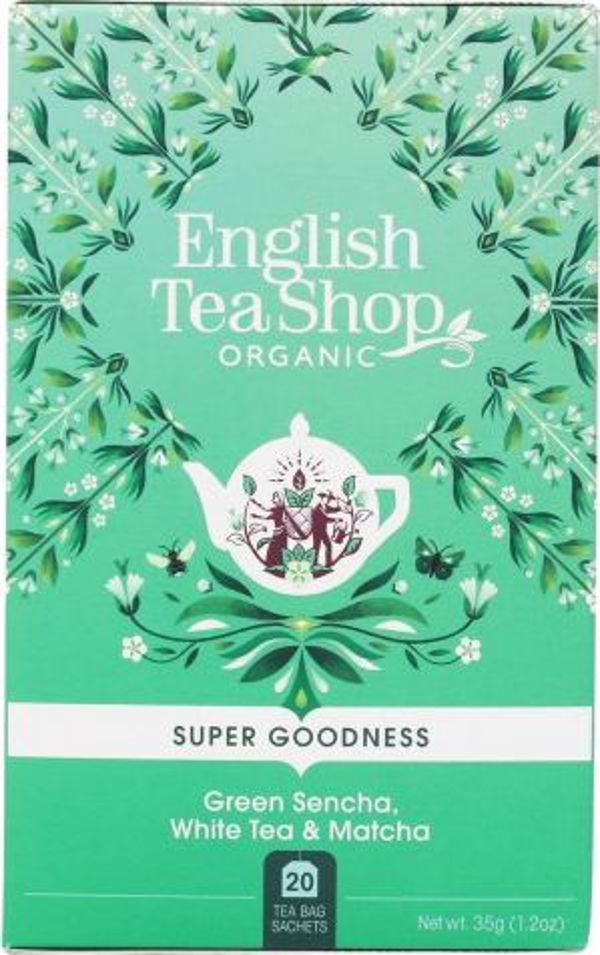 English Tea Sho Πράσινο Τσάι Sencha, Λευκό και Matcha BIO (20x1,75g) 35g
