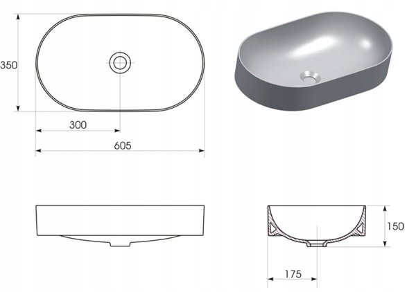 E-PACK ΝΙΠΤΗΡΑΣ ΕΠΙΤΡΑΠΕΖΙΟΣ INVERTO 60 OVAL BOX
