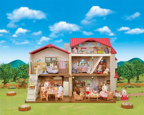 Epoch SYLVANIAN FAMILIES σετ παιχνιδιού Κόκκινη Στέγη Εξοχική Κατοικία