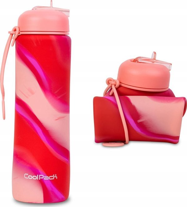 Epson COOLPACK Silikon water bottle Pump 600 ml Girls Pink