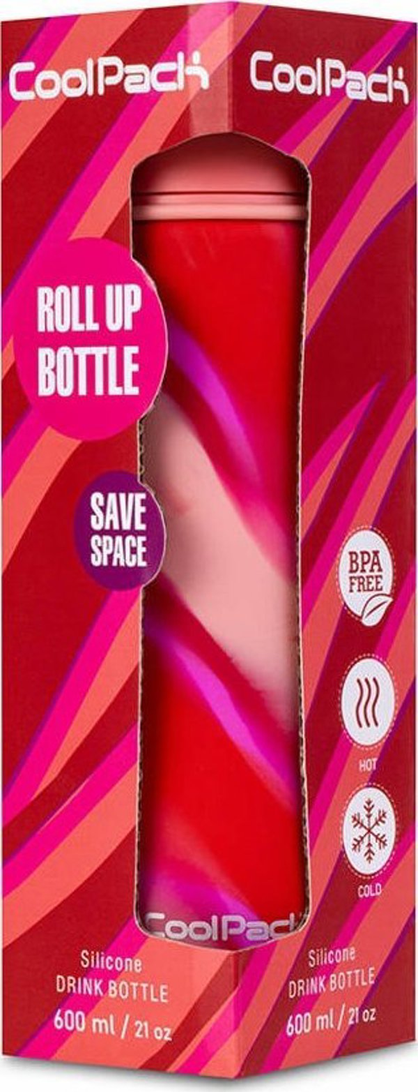 Epson COOLPACK Silikon water bottle Pump 600 ml Girls Pink