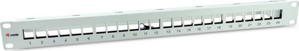 Πάνελ Εξοπλισμού Equip 24x Cat6A 19" FTP 1HE Keystone Στήριξη ws