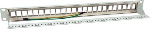 Πάνελ Εξοπλισμού Equip 24x Cat6A 19" FTP 1HE Keystone Στήριξη ws