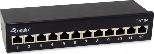 Εξοπλισμός Equip Patchpanel 12x RJ45 Cat6A FTP 1HE Premium μαύρο