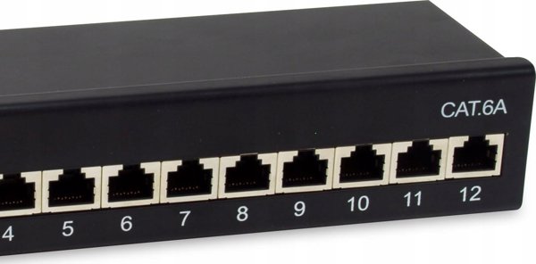 Εξοπλισμός Equip Patchpanel 12x RJ45 Cat6A FTP 1HE Premium μαύρο