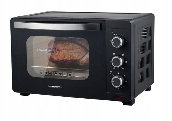 Esperanza Napoli Mini Φούρνος 25L, 1600W με Αερόθερμο και Σούβλα EKO006N