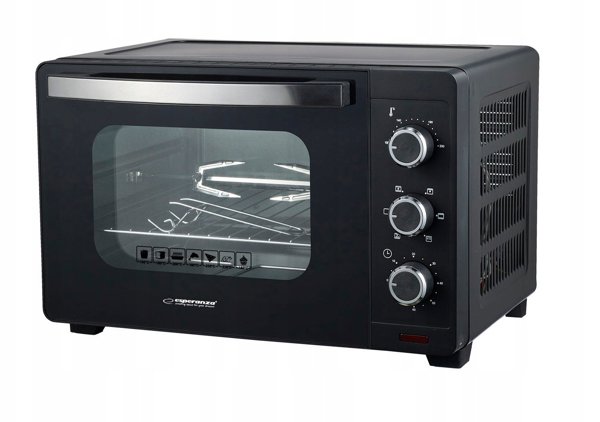 Esperanza Napoli Mini Φούρνος 25L, 1600W με Αερόθερμο και Σούβλα EKO006N