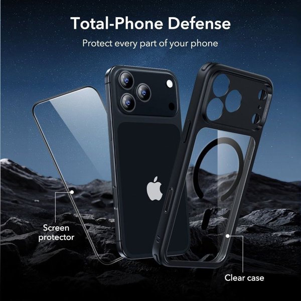 ESR CLASSIC HYBRID MAGSAFE & TEMPERED GLASS IPHONE 17 PRO MAX CLEAR/BLACK
