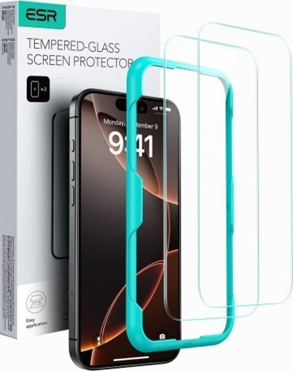 ESR Σκληρυμένο Γυαλί ESR Tempered Glass 2-τμχ για iPhone 16 - Διαφανές