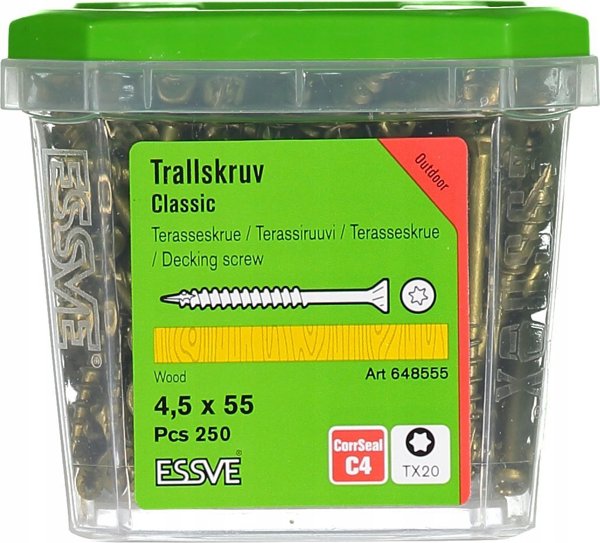 Βίδες βεράντας Essve ESSVE Classic 4,5 x 55 mm 250 τεμ