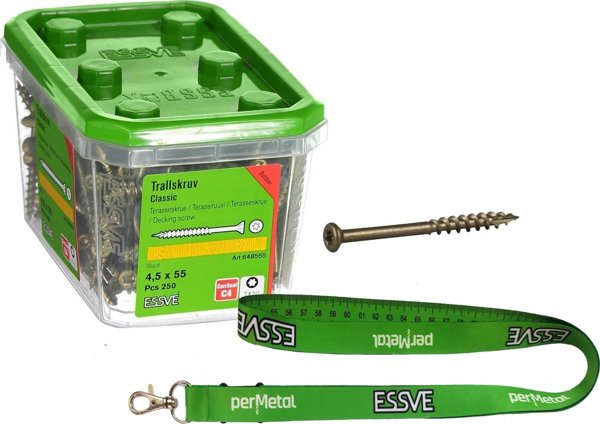 Βίδες βεράντας Essve ESSVE Classic 4,5 x 55 mm 250 τεμ