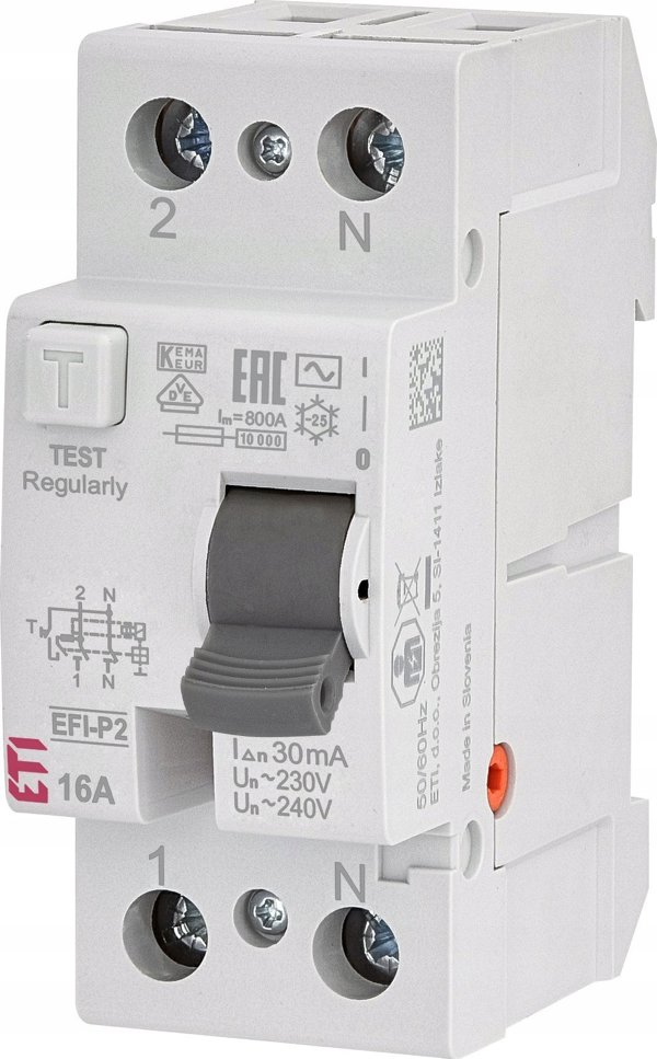 ETI EFI-P2 AC 16/0.03 ΔΙΑΚΟΠΤΗΣ ΔΙΑΡΡΟΗΣ ΡΕΥΜΑΤΟΣ