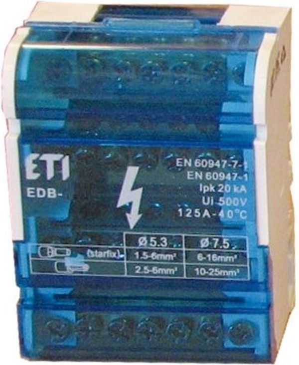 ETI Μπλοκ διανομής 125A 4P 11-ακροδεκτών EDB-411 (001102304)
