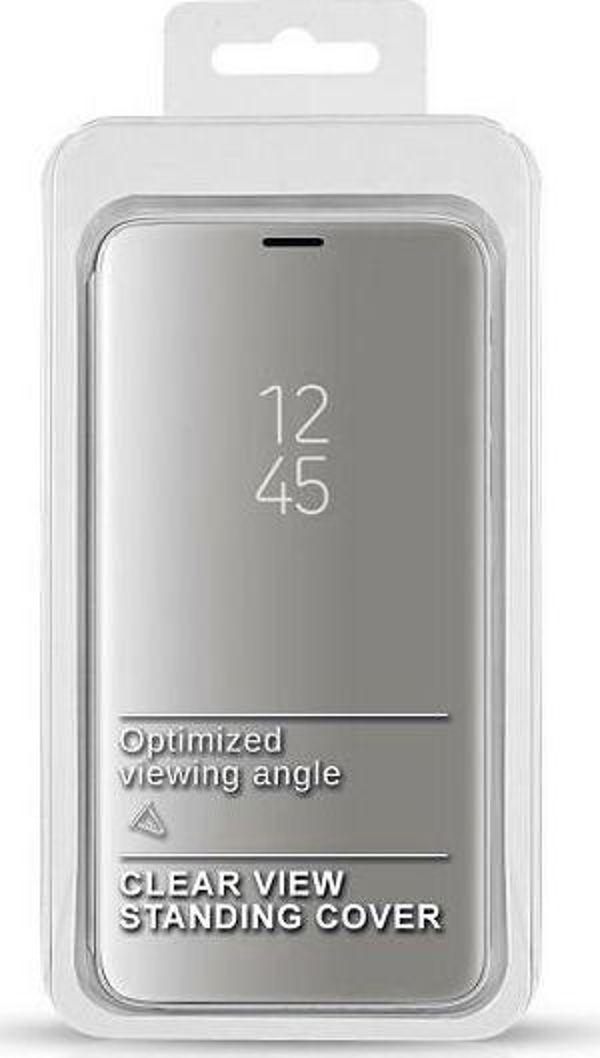 Etui Clear View Samsung A72 5G A725 ασημί