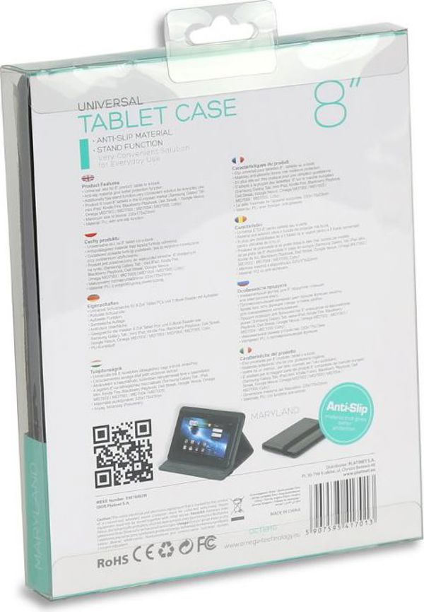Θήκη για tablet Omega Uniwersalne Maryland 8 ίντσες Γκρι (OCT8MG)