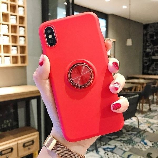 Θήκη σιλικόνης με δαχτυλίδι για iPhone 11 Pro κόκκινο standard