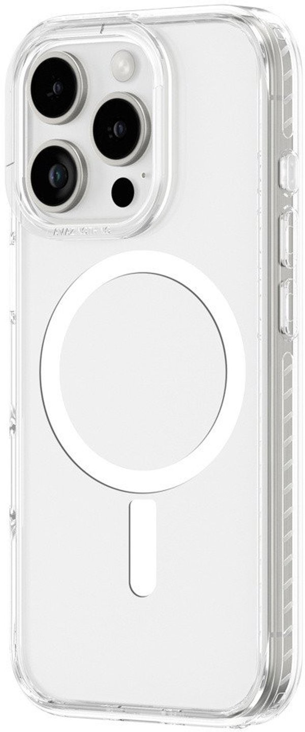 Θήκη σιλικόνης AMAZINGTHING Titan Pro Mag Case με μαγνητικό δακτύλιο για iPhone 16 Pro Max - διαφανές