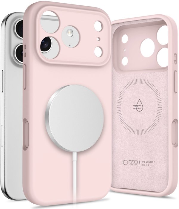 Θήκη Tech-Protect Silicone MagSafe για Apple iPhone 17 Pro Max Pink Pearl