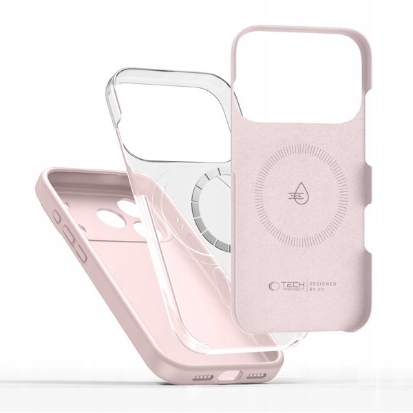 Θήκη Tech-Protect Silicone MagSafe για Apple iPhone 17 Pro Max Pink Pearl