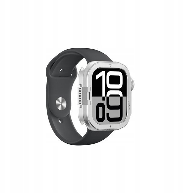 Etui metalowe AMAZINGTHING Titan Pro na Apple Watch 11 46mm aluminiowe - srebrne