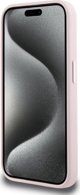 Θήκη Karl Lagerfeld Silicone Shadow Metal Initial MagSafe για iPhone 15 Pro ροζ