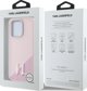 Θήκη Karl Lagerfeld Silicone Shadow Metal Initial MagSafe για iPhone 15 Pro ροζ
