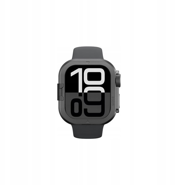 Etui metalowe AMAZINGTHING Titan Pro na Apple Watch 11 46mm aluminiowe - czarne