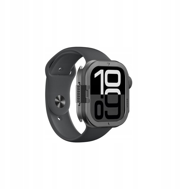 Etui metalowe AMAZINGTHING Titan Pro na Apple Watch 11 46mm aluminiowe - czarne