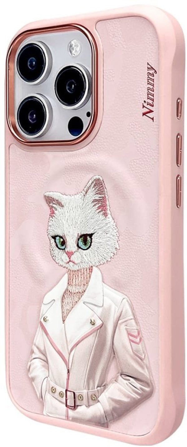 Θήκη Nimmy Magnetic fashion cute pet MagSafe για iPhone 16 Pro Max ροζ