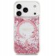 Θήκη Guess Resin Bottom Glitter MagSafe για iPhone 17 Pro ροζ