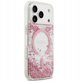 Θήκη Guess Resin Bottom Glitter MagSafe για iPhone 17 Pro ροζ