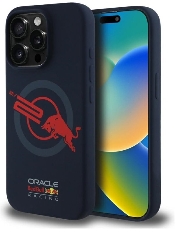 ΘΗΚΗ RED BULL HC ΣΙΛΙΚΟΝΗΣ ORBR20 ΛΟΓΟΤΥΠΟ ΚΟΚΚΙΝΗ ΕΠΕΝΔΥΣΗ ΓΙΑ IPHONE 15 PRO MAGSAFE ΜΠΛΕ