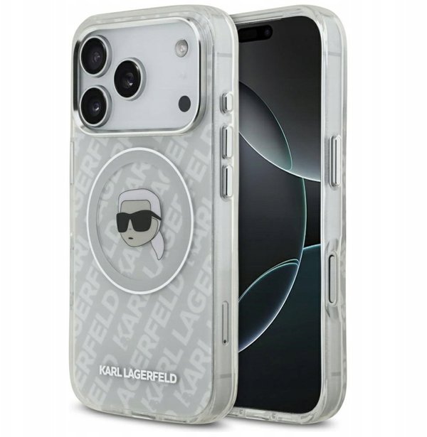 Θήκη Karl Lagerfeld IML Karl Head Logo MagSafe για iPhone 17 Pro γκρι