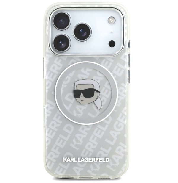 Θήκη Karl Lagerfeld IML Karl Head Logo MagSafe για iPhone 17 Pro γκρι