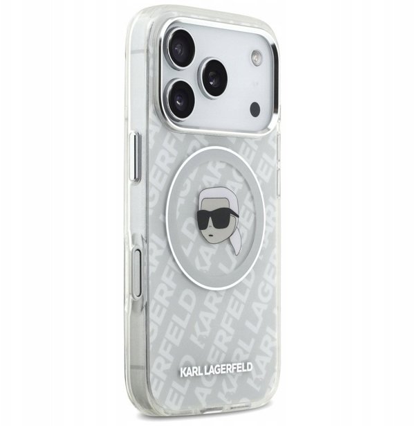 Θήκη Karl Lagerfeld IML Karl Head Logo MagSafe για iPhone 17 Pro γκρι