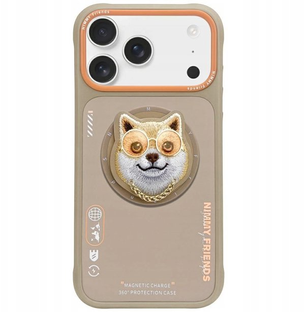 Θήκη Nimmy Glasses Cool Dog MagSafe για iPhone 17 Pro Max μπεζ