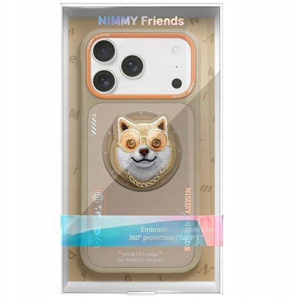 Θήκη Nimmy Glasses Cool Dog MagSafe για iPhone 17 Pro Max μπεζ