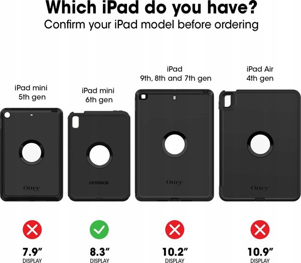 Θήκη για tablet OtterBox OtterBox Defender Apple iPad mini 6ης γενιάς, μαύρο ** BULK **
