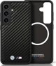 Θήκη BMW Leather Carbon MagSafe για Samsung Galaxy S25 μαύρο