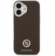 Θήκη Guess Grained Strass Logo MagSafe για iPhone 17 καφέ