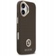 Θήκη Guess Grained Strass Logo MagSafe για iPhone 17 καφέ