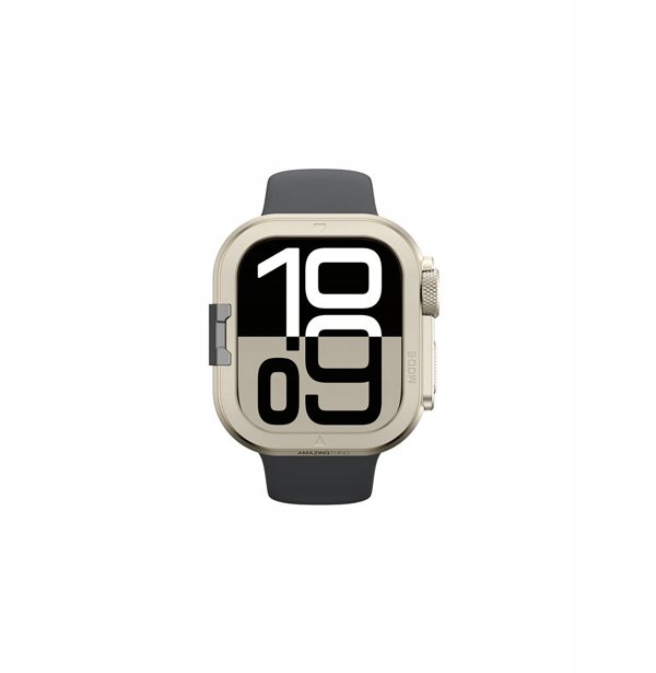Etui metalowe AMAZINGTHING Titan Pro na Apple Watch 11 46mm aluminiowe - tytanowe
