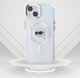 Θήκη Karl Lagerfeld IML Metal Karl Head MagSafe για iPhone 15 λευκή