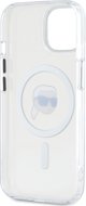 Θήκη Karl Lagerfeld IML Metal Karl Head MagSafe για iPhone 15 λευκή